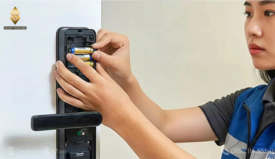 Khóa cửa vân tay có an toàn không nếu hết pin ? Khóa cửa vân tay có an toàn không nếu hết pin ?