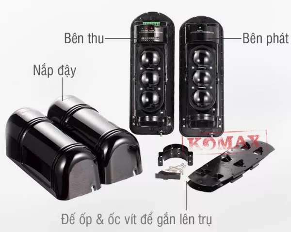 Trọn bộ hàng rào không dây ABE-200W và bát gắn