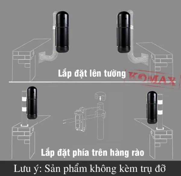 Cách lắp đặt hàng rào chống trộm ABE-200W lên tường