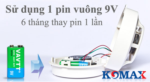 Pin sử dụng cho đầu dò báo cháy KM-S52W