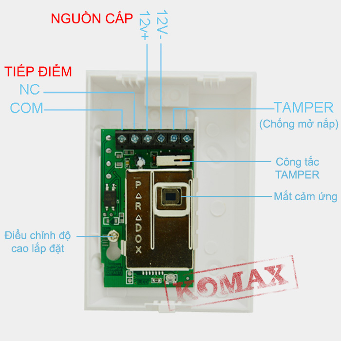 Cấu tạo bên trong của mắt hồng ngoại có dây PA-476