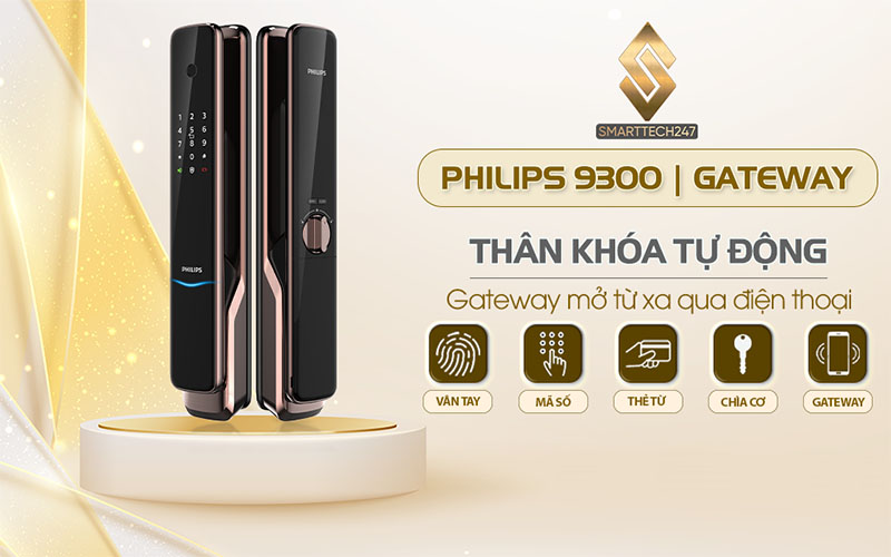 Khóa cửa vân tay mở từ xa Philips 9300 with Gateway