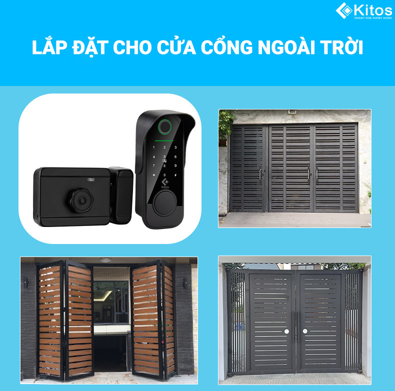 Khoá vân tay cửa cổng Kitos KT-DL03 Pro