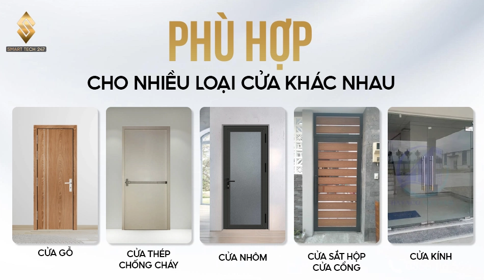 Mẫu mã phong phú, phù hợp mọi dòng cửa hiện đại.