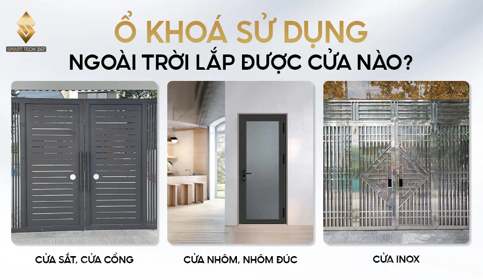 Khóa cổng vân tay ngoài trời có thân khóa dày dặn Khóa cổng vân tay ngoài trời có thân khóa dày dặn