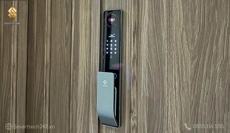Khóa Cửa Cao Cấp Kitos X8 Face ID với thiết kế kéo - đẩy nổi bật Khóa Cửa Cao Cấp Kitos X8 Face ID với thiết kế kéo - đẩy nổi bật