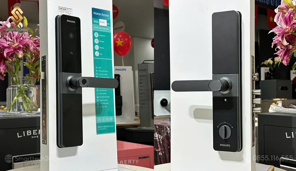 Mẫu khóa cửa gỗ đẹp - Philips DDL610 thiết kế hiện đại và nhiều tính năng