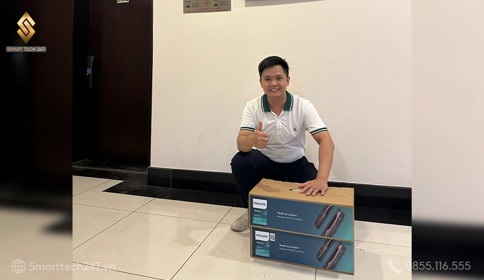 Sửa khóa thông minh được thợ cứu hộ Smarttech247 di chuyển thần tốc 